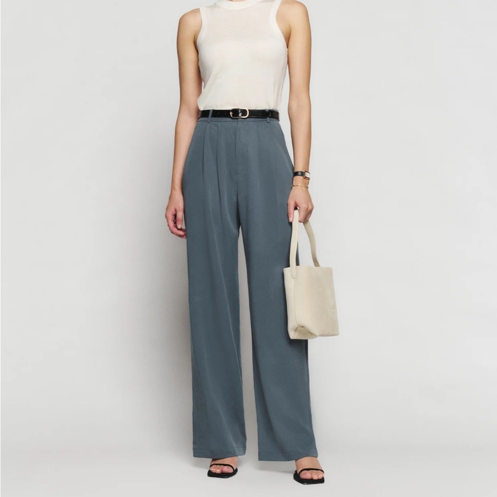 Reformation Mason Pant / Slate / Size 8